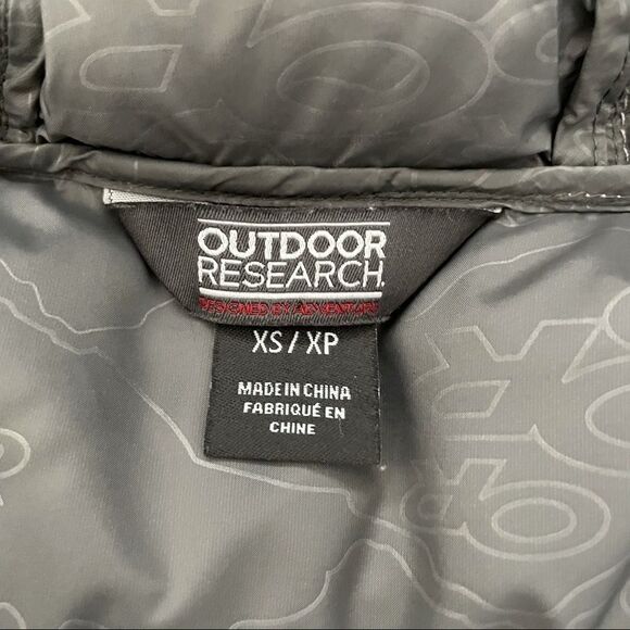 OUTDOOR RESEARCH Light Gray Plaza Down Hoodie Puffer Jacket - Picture 6 of 12